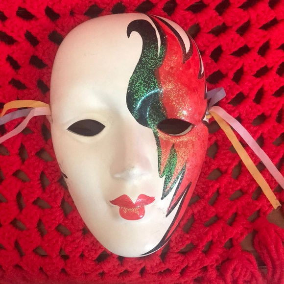 Rare Vintage Hand Painted Porcelain Mask‼️Final Price Drop - Picture 13 of 16